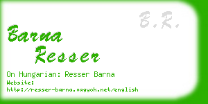 barna resser business card